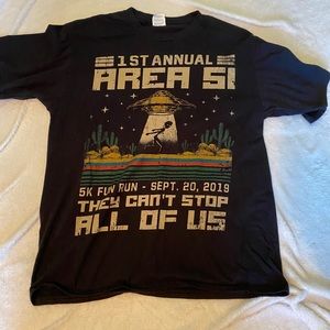 Funny “Area 51 fun run” tee shirt (medium)